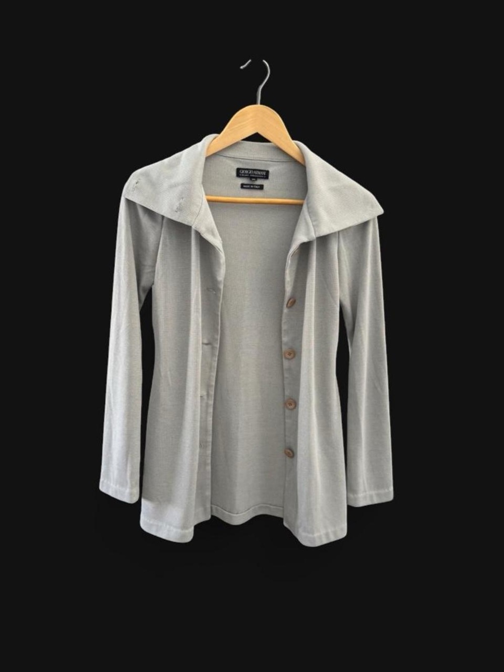 VTG Giorgio Armani Borgonuovo 21 Light Grey Knit Jacket